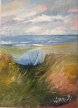 Skiff 8â€ x 6â€ Oil on canvas board