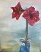 Amaryllis 30â€ x 24â€ Oil on canvas